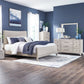 King Uph Bed, Dresser & Mirror, Chest