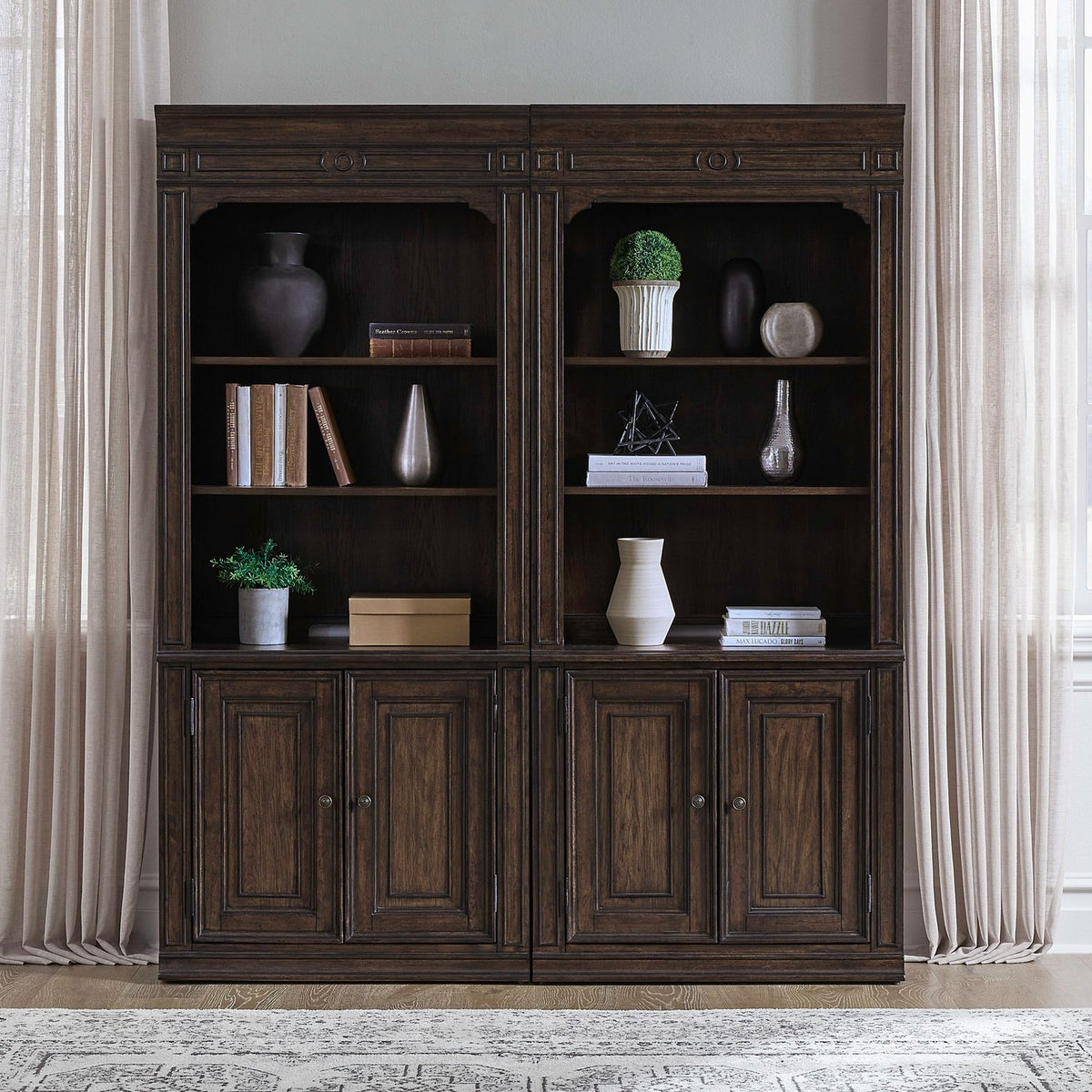 2 Piece Bunching Bookcase