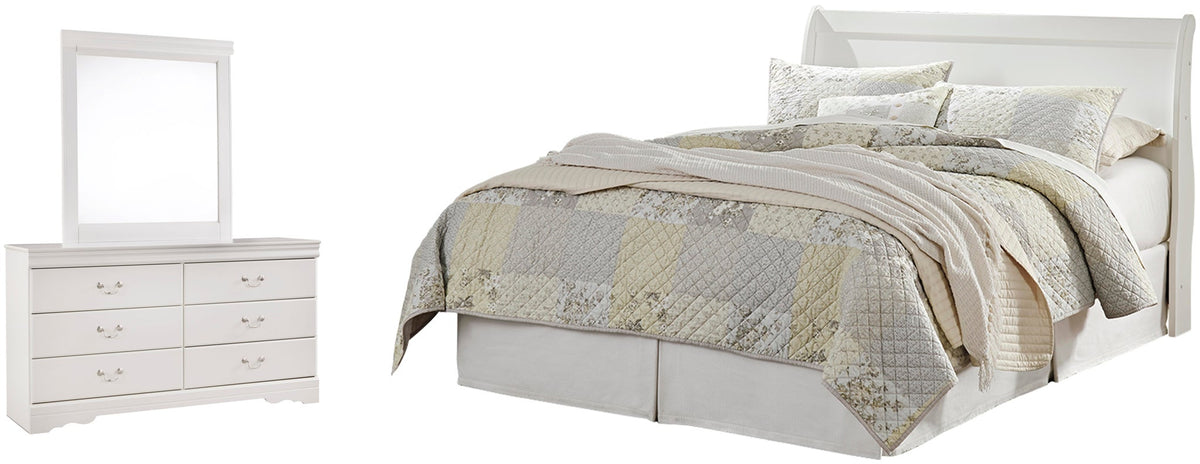 Anarasia Queen Sleigh Headboard, Dresser and Mirror