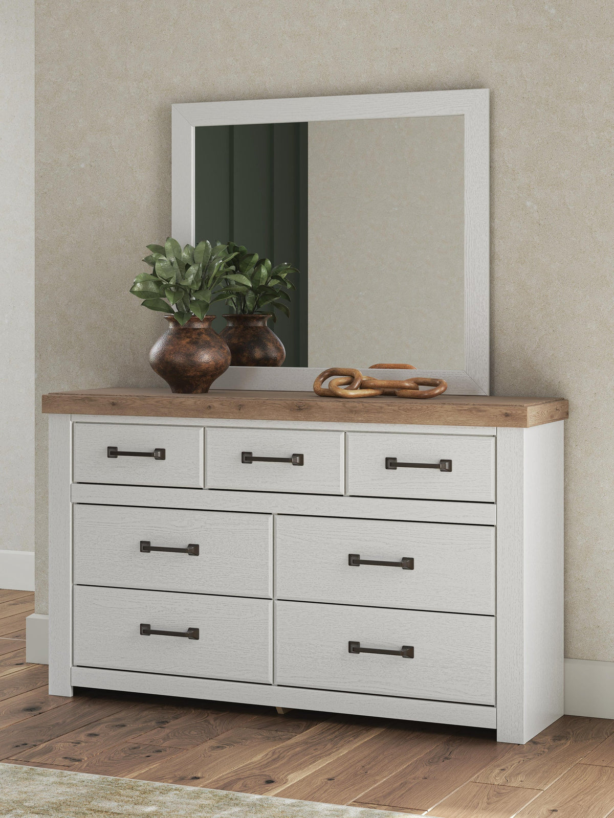 Savonport King Panel Bed. Dresser, Mirror and Nightstand