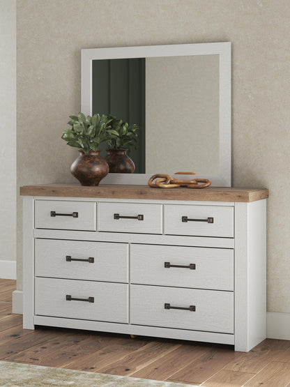 Savonport Twin Panel Storage Bed. Dresser, Mirror and Nightstand