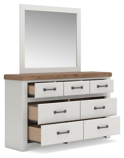 Savonport Twin Panel Storage Bed. Dresser, Mirror and Nightstand