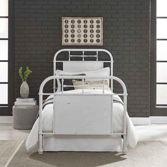 Full Metal Bed - Antique White