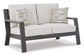 Tropicava Outdoor Loveseat with Coffee Table and End Table