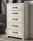 Cambeck King Upholstered Panel Bed with Mirrored Dresser, Chest and 2 Nightstands
