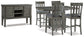 Hallanden Counter Height Dining Table and 4 Barstools with Storage